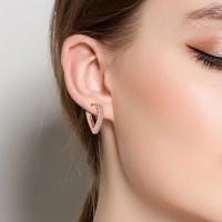 Pendientes redondos de circonio para mujer, colección de joyas geométricas, plata pura, oro rosa, accesorios de regalo - details 1