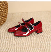 Zapatos Mary Jane de mujer con tacón grueso y hebilla de cinturón de nuevo estilo - details 30