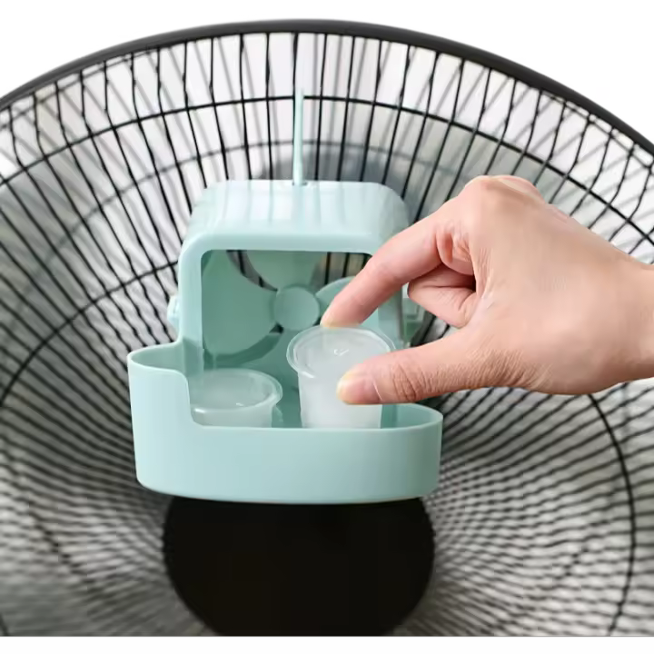 Juego de accesorios de refrigeración para ventilador portátil de 6 piezas: enfriamiento rápido, no necesita electricidad, ideal para ventiladores eléctricos y de piso, incluye cabezal de batido de hielo para un enfriamiento eficiente en verano, accesorios - 1