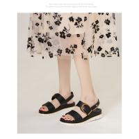 Sandalias de moda con hebilla de una palabra, ropa exterior para mujer, nueva plataforma, zapatos romanos de cuña de moda versátiles - details 3