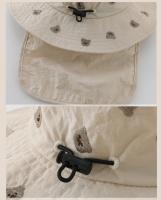 Gorro panamá Kawaii para niños, protección del cuello, bordado de dibujos animados, sombrero para el sol para bebé, protector solar, sombrero de pescador de verano de secado rápido para niñas - details 2