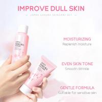 5/3 unids/set Sakura juegos de cuidado de la piel crema Facial suero tóner limpiador Facial protector solar crema para ojos caja de regalo producto de cuidado de la piel Facial - details 5
