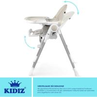 barra de juegos, tumbona para bebés, silla alta combinada para bebés, 7 respaldos ajustables en altura, crecimiento de 0 meses a 6 años, silla para bebés, gris oscuro - details 12