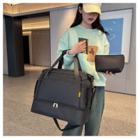 Nueva bolsa de lona impermeable, transpirable y duradera separación en seco y húmedo multifuncional deportes de gran capacidad fitness bolsa de viaje - details 41