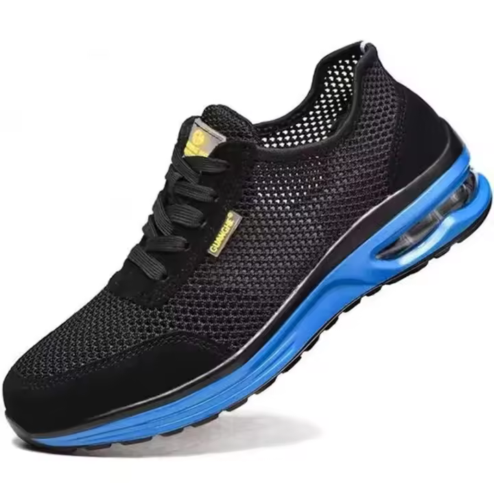 Zapatos de trabajo ligeros y transpirables para hombre, calzado deportivo de seguridad con protección y puntera de acero, verano - 1