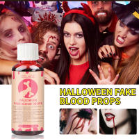 Accesorios de maquillaje de parodia de simulación de sangre de zombi vampiro falso con aerosol de plasma de Halloween - details 1