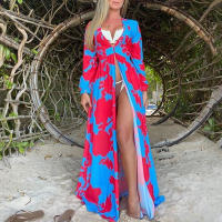 Vestido sin mangas con cuello en V estampado con tirantes de verano 2025 - details 1