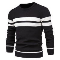 Nueva Suéter De Otoño Para Hombre Con Cuello Redondo Y Mangas Largas Patchwork Caliente Y Delgado Moda Casual Ropa De Hombre - details 5