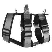 Arnés para perros grandes a prueba de explosiones con asa, correas de pecho ajustables duraderas para perros grandes, gris, L - details 0