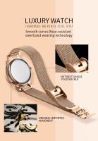 Reloj de lujo para mujer, correa de acero inoxidable, calendario luminoso, resistente al agua, relojes elegantes de moda para mujer - details 7