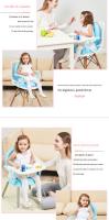 Silla de Comedor Infantil Bebé 0-4 años Plegable Portátil Multifuncional Silla de Crecimiento Infantil Silla de Comedor Casera Trona Bebé 3 en 1 Trona Infantil Silicona Asiento Infantil con Bandeja para Comer Trona Infantil Plegable - details 2