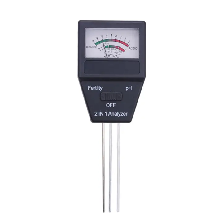 Medidor de pH del suelo 2 en 1 Probador de fertilidad del suelo Detector de suelo de plantas Kits de herramientas de jardinería para plantas de interior y exterior para granja de césped Sin batería - 1