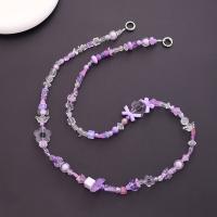 Cadena para bolso con cuentas, cadena para teléfono cruzada, estilo largo, antipérdida, correa cruzada para teléfono móvil, correas universales para el cuello para teléfono de Color caramelo - details 5