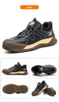 Zapatos de trabajo con punta compuesta para hombre, zapatillas de seguridad de cuero indestructibles, antigolpes, antipinchazos, aislamiento, 6KV - details 24