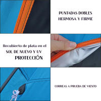 Tienda de Playa Grande para 4 Personas Refugio Solar Protector UV Ideal para Jardín, Parque, Barbacoa, Patio, Pesca - details 6
