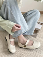Zapatos Mary Jane planos de fondo francés, con punta redonda, boca poco profunda, estilo retro, para mujer. - details 30