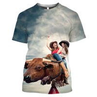 Camiseta de toro español para hombre, Tops con estampado 3D, sudadera de manga corta a la moda, jersey de cuello redondo de verano, ropa informal - details 11