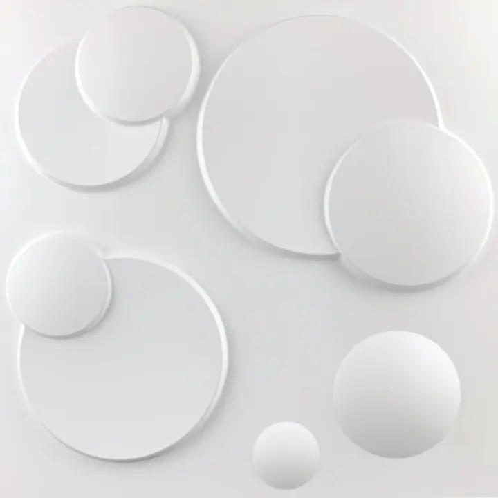 Panel de pared 3D blanco, ladrillo de espuma, pegatina de pared geométrica no autoadhesiva, papel tapiz de fondo de PVC impermeable, techo de baño - 1