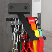 Estante de almacenamiento multifunción para equipos deportivos, organizador de equipos de béisbol montado en la pared - details 3