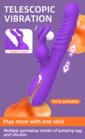 Juguetes sexuales, masturbador femenino, vibrador AV telescópico de conejo, vibrador de punto G de doble choque, vibrador telescópico de pene de simulación femenino - details 0