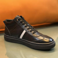 Zapatos altos de cuero zapatos de algodón térmico de terciopelo de estilo británico para hombres - details 3