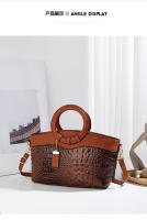 Estilo de bolso de mujer nuevo patrón de cocodrilo personalizado anillo hombro oblicuo span bag - details 2