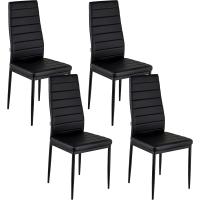Sillas de Comedor de 4 Piezas Elegantes Resalto Alto, Asiento Ergonómico, Diseño con Costuras Decorativas Material de Piel Sintética, Estructura de Acero - details 21