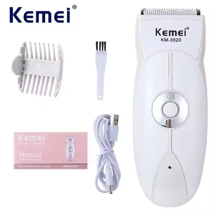 Cortadora de pelo Kemei para bebés, cortadora de pelo profesional para niños, silenciosa, impermeable, recargable, inalámbrica, Máquina para cortar cabello para niños pequeños - 1