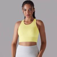 Sujetador deportivo para mujer, ropa interior, hilo sexy, informal, a rayas, sin costuras, top para gimnasio - details 16
