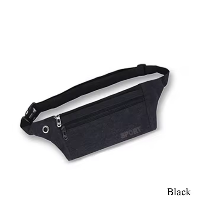 Riñonera informal con múltiples bolsillos para hombre y mujer, bolsa de lona para deportes al aire libre, correr, 1 unidad - 1