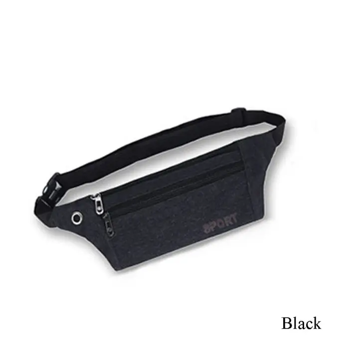 Riñonera informal con múltiples bolsillos para hombre y mujer, bolsa de lona para deportes al aire libre, correr, 1 unidad - 1