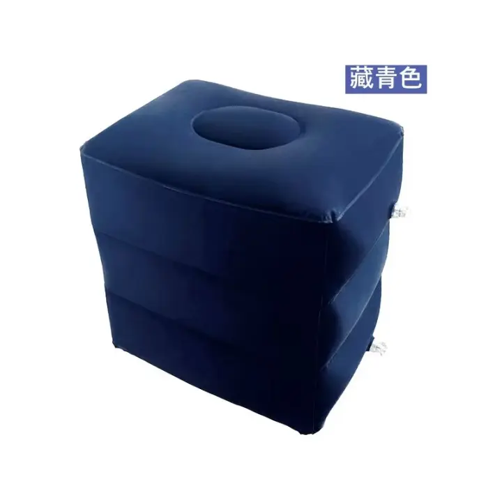 Almohada inflable para reposapiés de viaje, cojín de reposapiés para avión, tren de vuelo, 1 piezas - 1