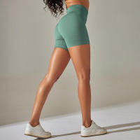 Pantalones cortos deportivos de Yoga para mujer, mallas sin costuras para correr, ciclismo, cintura alta, entrenamiento, gimnasio, verano - details 14