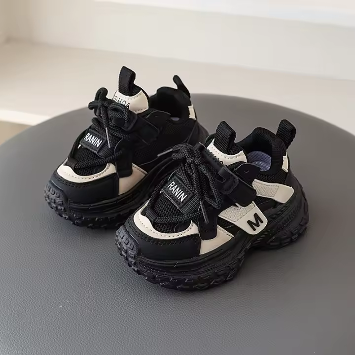 Zapatillas deportivas transpirables de malla para niños, primavera, nuevas, niños y niñas, moda papá, zapatos casuales y ligeros, zapatos para correr - 1