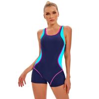 Traje De Baño De Un Pie Deportivo 2023 Talla Grande Mujer Traje De Natación Profesional Estilo Patchwork Para Surf Y Natación - details 7
