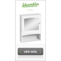 Armario Alto para Baño Columna de Baño con 2 Puertas y 2 Estantes Abiertos Mueble Auxiliar de Almacenaje para Salón Recibidor 30x24x170 cm Roble y Gris - details 11
