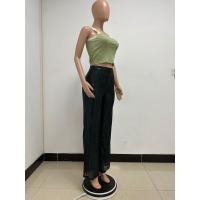 Moda femenina New -End Color sólido Pierna ancha con lentejuelas drapeadas Pantalones casuales para mujer - details 99