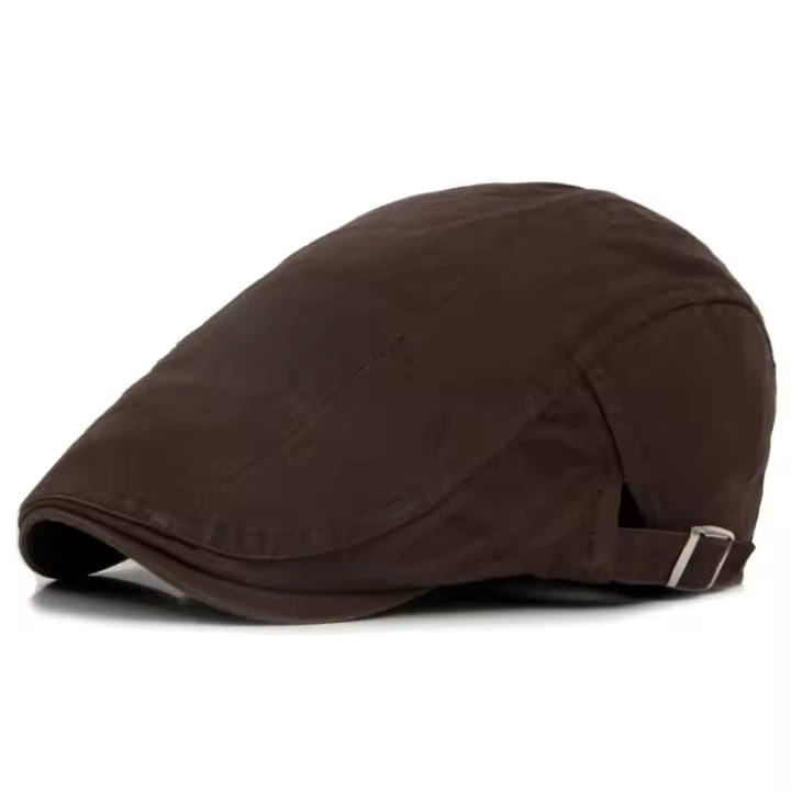 Gorras de algodón ajustables para hombre y mujer, Boina informal plana de hiedra, suave, Color sólido, para conducir, sombreros de sol grises - 1