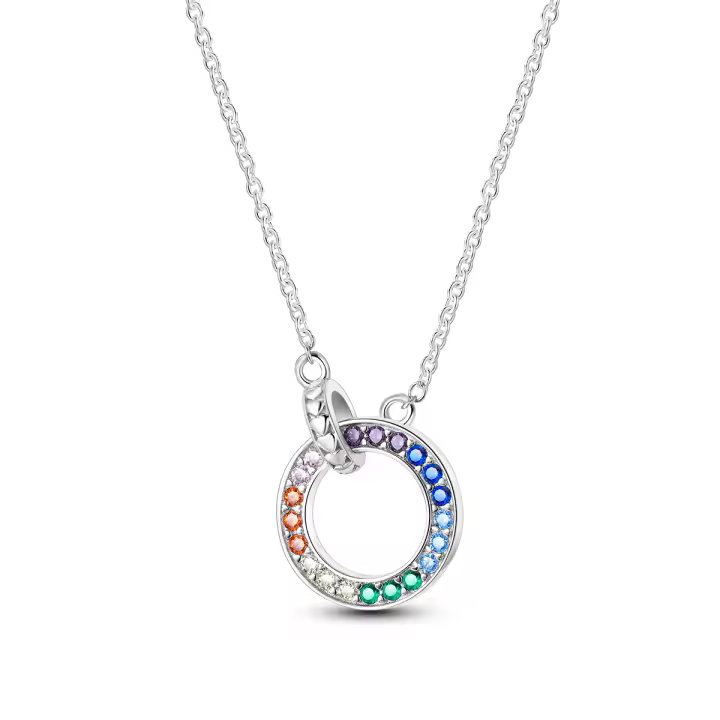 Collar de Plata 925 para Mujer Colgante en Forma de Paleta, Corazón, Luna, Geométrico, Sencillo - 1