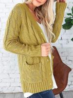 Suéter de manga larga con cuello en V para mujer, cárdigan de un solo pecho, nuevo, Otoño e Invierno - details 7