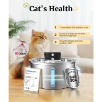 Grifo de Agua para Gatos inalámbrico de Acero Inoxidable Sensor actualizado 2025 3 Modos de Trabajo - details 4
