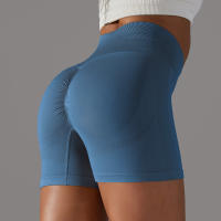Nessaj-pantalones cortos sin costuras para mujer, Shorts deportivos elásticos de realce de cadera, transpirables, para gimnasio - details 20