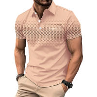 Camisa Polo Hombre Verano Manga Corta Moda Ajustada Deporte Botones Impresión 3D Digital Negocios Camisas Tops Transpirables - details 3