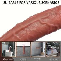Consolador realista enorme y grueso, doble penetración, tapón Anal, masturbador vaginal, pene falso, juguete sexual para adultos para mujeres Sexuales - details 2