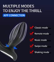 Vibrador Anal con Control por aplicación para hombres y mujeres Gay, tapón Anal con Bluetooth, masajeador de próstata giratorio, masturbador femenino, juguete sexual para adultos - details 5