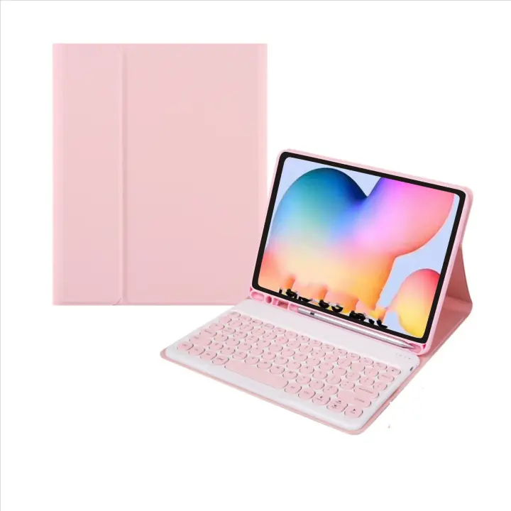 Funda magnética con teclado en español para Samsung Tab A8, cubierta de ratón inalámbrico con Bluetooth para S6 Lite, 10,4 ", S7/S8, 11", S7/S8 Plus, 12,4" - 1