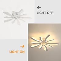 Goeco-Lámpara de Techo Moderna, Plafón LED Blanco de 50W, Luces en forma de V de Techo Acrílico,3000K Blanco Cálido - details 2