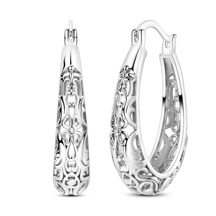 Pendientes LAZA de Plata de Ley 925, Joyería de Aro con Brillantes, Pendientes Colgantes con Forma de Corazón, Regalo de Boda para Mujer, Regalo de Aniversario - 1