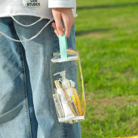 Bolsa De Cosméticos PVC Transparente Grande Organizador De Maquillaje Para Mujeres Estuche Para Lápices Y Bolígrafos Para Estudiantes - details 2