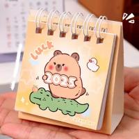 Mini Capybara-calendario Simple de papel de escritorio, planificador diario Dual, organizador de Agenda anual, regalo de escritorio, 2025 - details 0